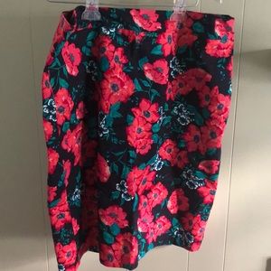 Floral Ann Taylor pencil skirt
